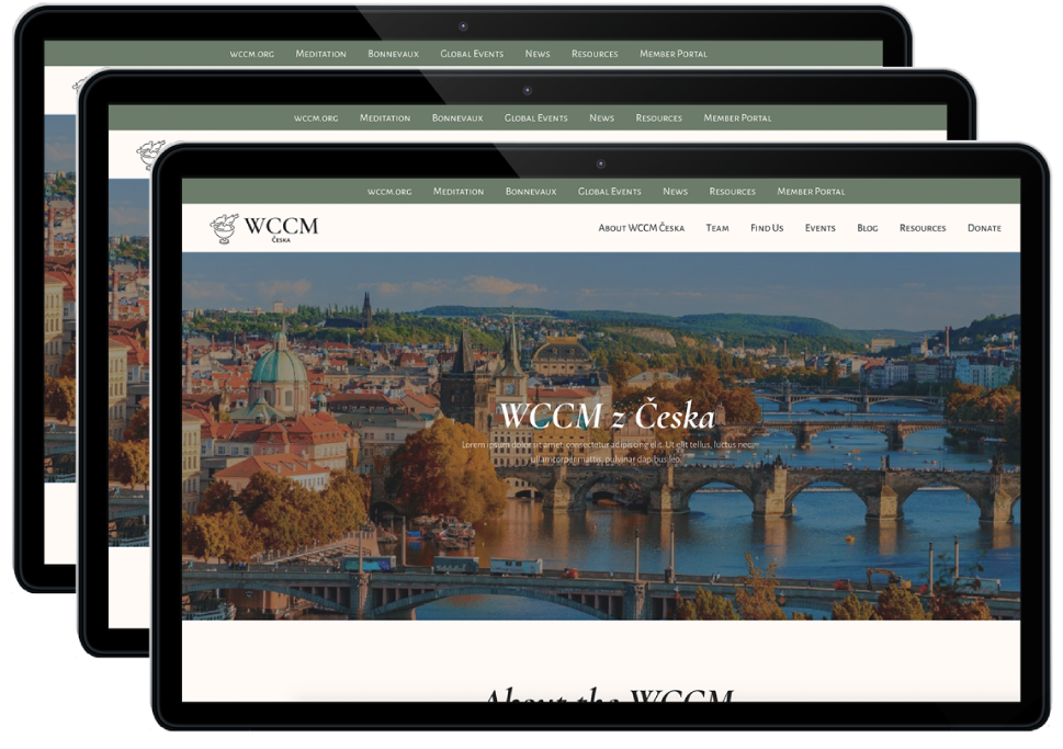 WCCM National Communities Template on 3 tablets